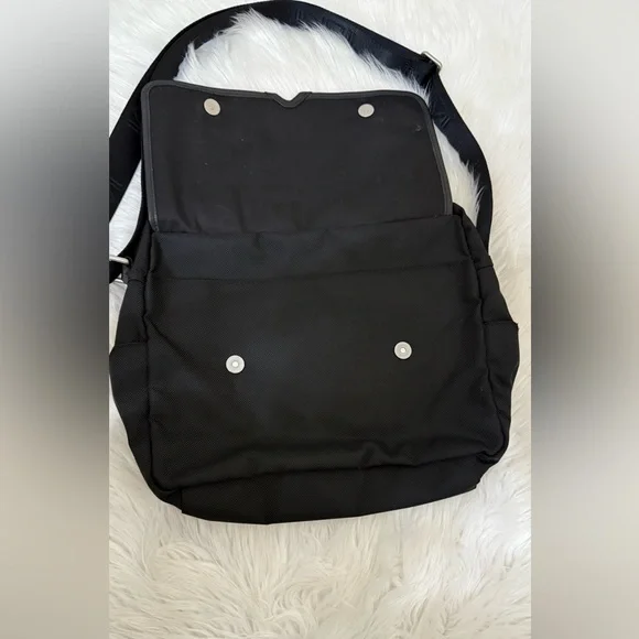 TUMI Leather Shoulder Bag Men’s Business Casual Black Luxury - Picture 4 of 9